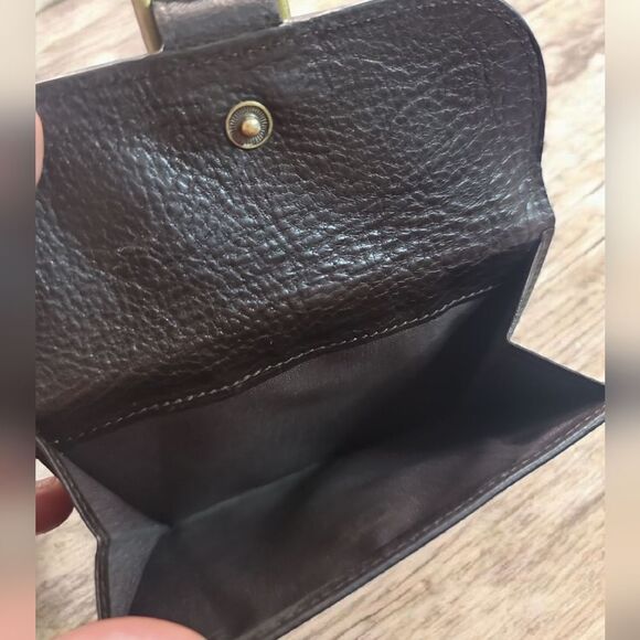 Mulberry Brown CALF SKIN Leather Wallet with Brass Buckle Hardware - Picture 8 of 12